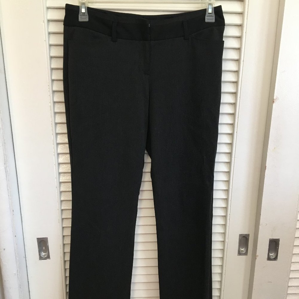 Express Editor Charcoal Gray with Black Dress Pant